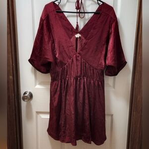 La Miel Maroon Mini Dress Sz Medium EUC